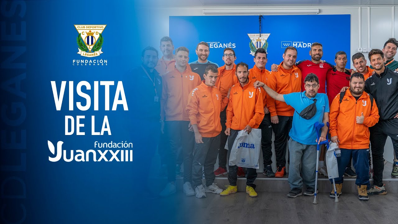 📹 El C.D. Leganés invita a la Fundación Juan XXIII a ver un entrenamiento y conocer a la plantilla