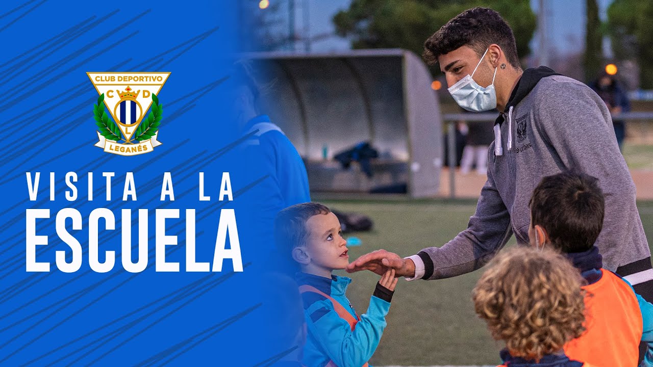 😀⚽️ Los futbolistas sorprenden a los canteranos del C.D. Leganés