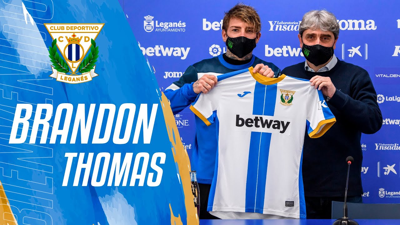 Presentación de Brandon Thomas como nuevo jugador del C.D. Leganés